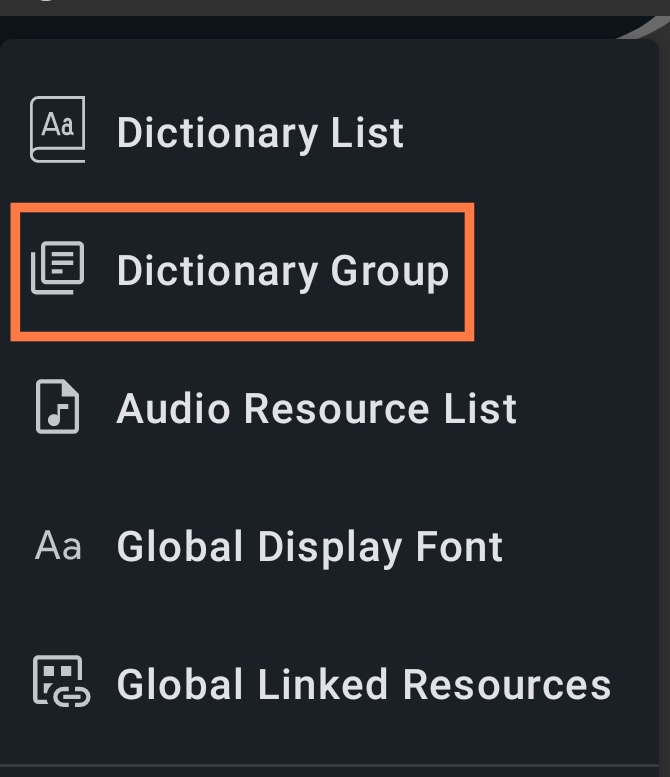 dictionary group