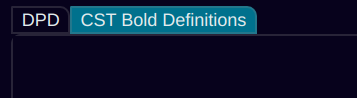 DPD bold definitions tab