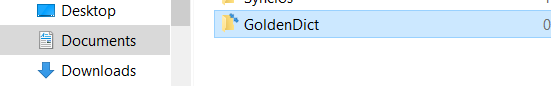 goldendict folder