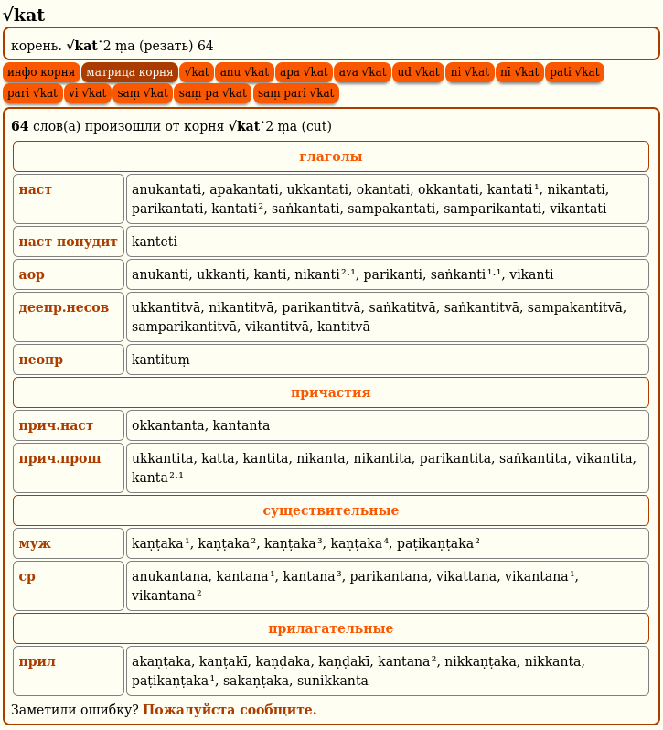 root matrix